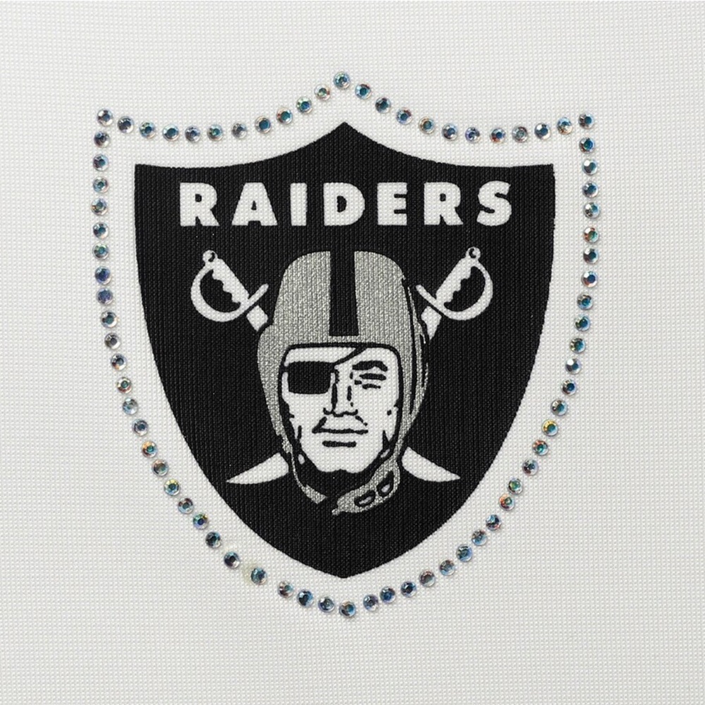 Women’s  Black and White Raiders Jacket - Picture 7 of 7